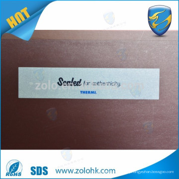 China 2016 new product full transfer tamper evident security VOID sticker paper security VOID label for brand promoting